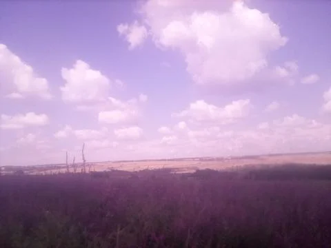Clouds over the field Stock Photos