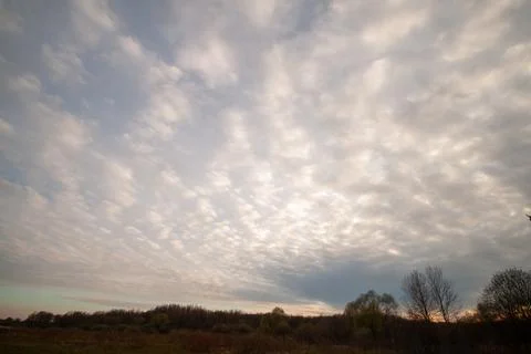 Clouds over a Field Stock Photos