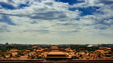 Clouds over the Forbidden City 스톡 동영상 25571468