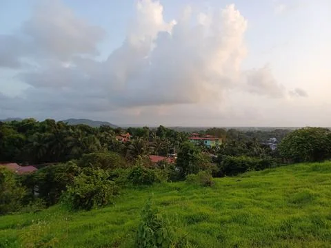 Clouds over the forest. monsoon clouds. Stock Photos