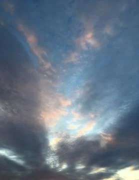 Clouds over the forest Stock Photos