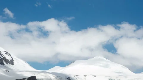 Clouds over glacier time lapse Stock Footage 40363811
