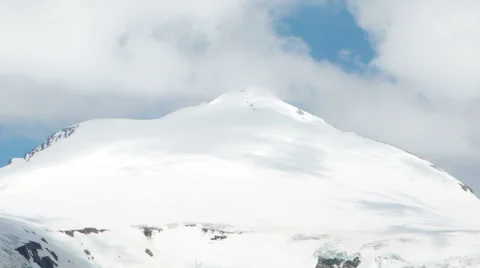 Clouds over glacier time lapse Stock Footage 40365407