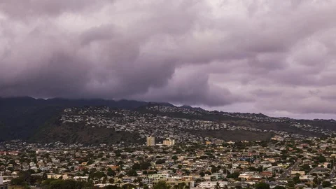 Clouds over Hawaii timelapse Stock Footage 122295649