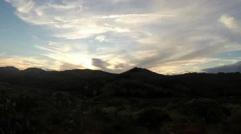 Clouds over the hill Stock Footage 49029558