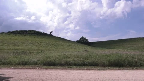 Clouds over hill Stock Footage 138652384