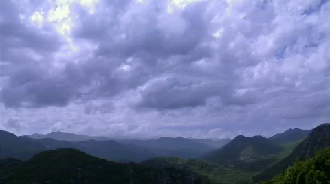 Clouds over the hills Stock Footage 709838