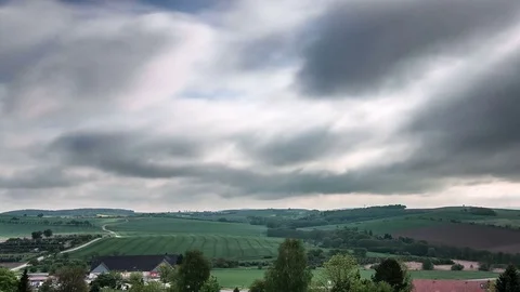 Clouds over hills time lapse Stock Footage 70593676