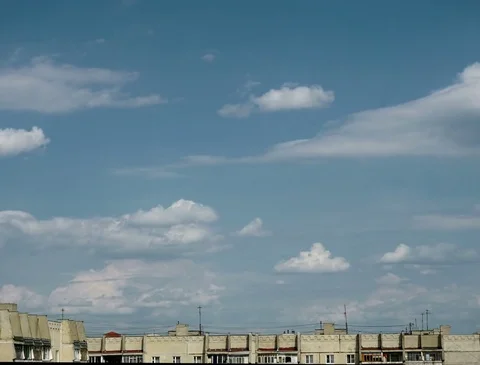 Clouds over House Stock Footage 70827328