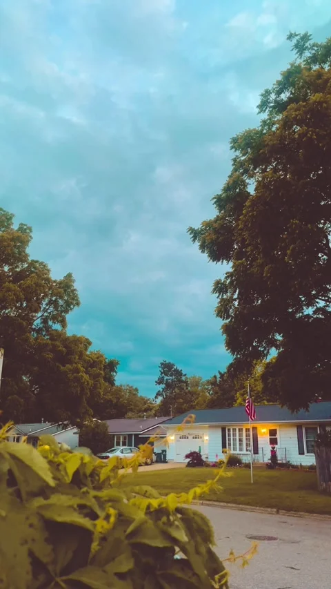 Clouds over a house Video stock 279520267