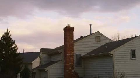 Clouds Over A House Time Lapse Stock Footage 25133630