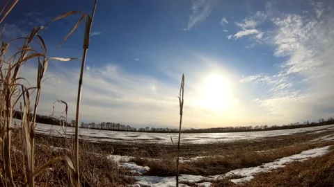 Clouds over Iowa Field Stock Footage 147091022