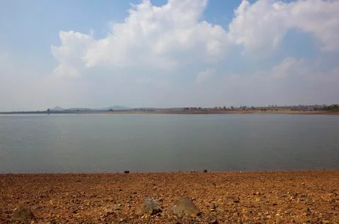Clouds over kabini river Stock Photos