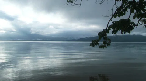Clouds over lagoon Stock Footage 38925314