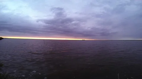 Clouds over the lake Stock Footage 43007262