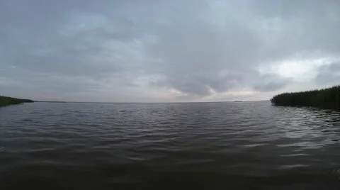 Clouds over the lake Stock Footage 43007880