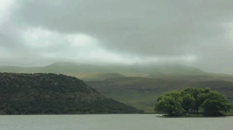 Clouds over the lake Stock Footage 48340648