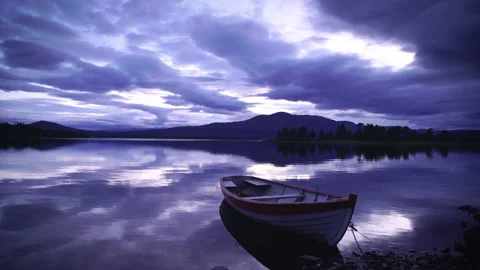 Clouds over a lake Stock Footage 156514134