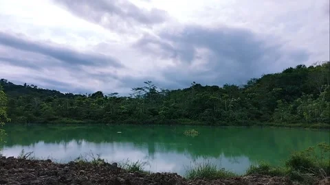 Clouds over the lake Stock Footage 217439121