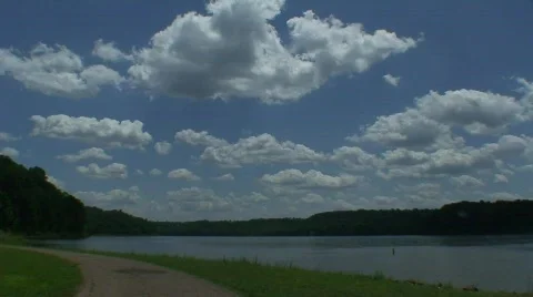 Clouds over Lake HD Stock Footage 475125
