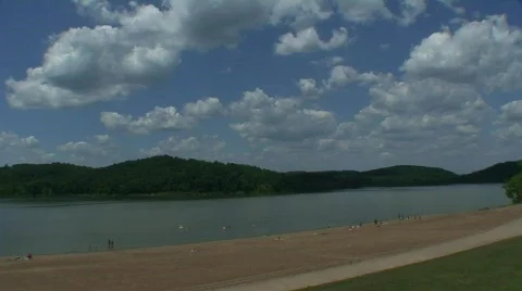Clouds over Lake HD Stock Footage 475264