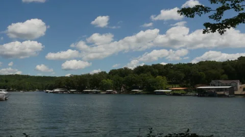 Clouds Over Lake of the Ozarks Daytime Timelapse Video stock 66953713