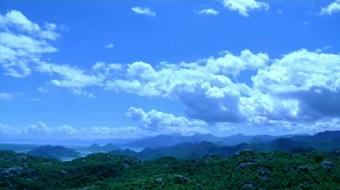 Clouds over land Stock Footage 710109