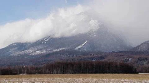 Clouds over landscape under High Tatras mountains in spring, Slovakia Video stock 169395969