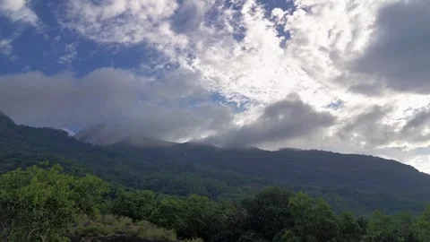 Clouds Over Lush Green Mountains Stock Footage 313149407