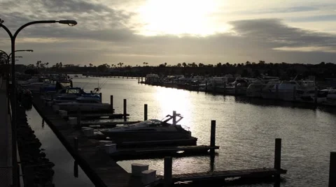 Clouds over the marina 動画素材 1799747