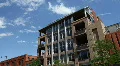 Clouds over Modern Apartment Building Time Lapse HD Footage