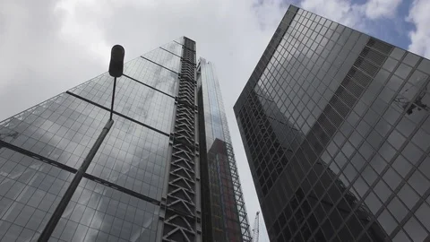 Clouds over modern skyscrapers. Stock Footage 77052442