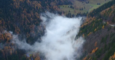 Clouds over Mont de l'Arpille in Canton Valais Stock Footage 120515644