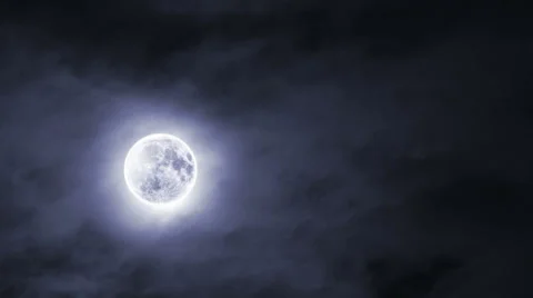 Clouds over Moon 4K 動画素材 49689745