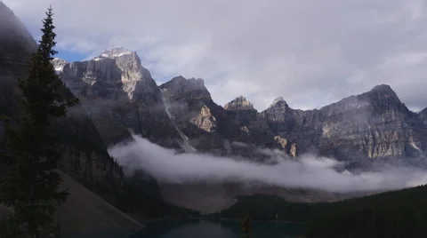 Clouds Over Moraine Lake Time Lapse Part 2 Stock Footage 41016162