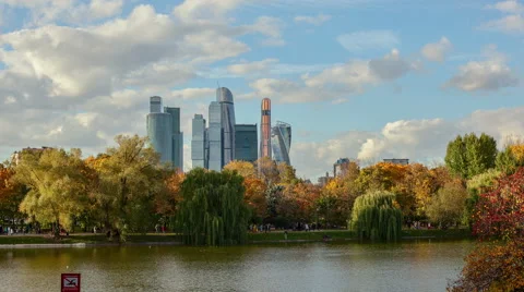 Clouds Over Moscow City Stock Footage 68197555