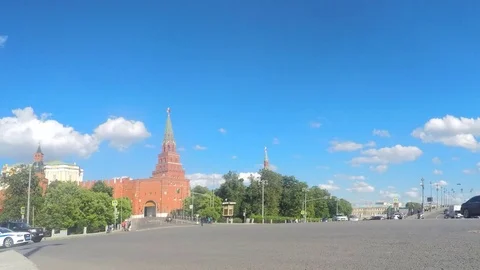 Clouds over Moscow Kremlin on a summer day timelapse Vidéo 78017191