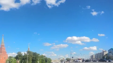 Clouds over the Moscow Kremlin on a summer day timelapse Vidéo 78017208