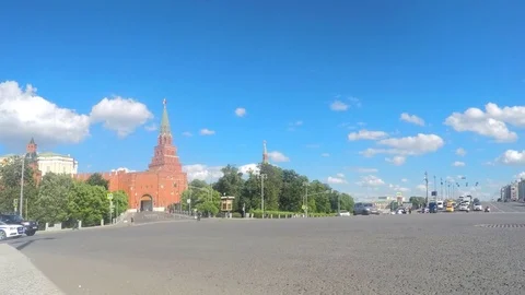 Clouds Over Moscow Kremlin On Summer Timelapse Stock Footage 82053336