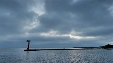 Clouds over the mosque lantern, cloudy evening Stock Footage 205685804