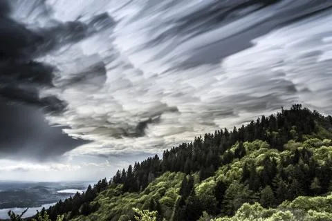 Clouds over mount campo dei fiori - varese Stock Photos
