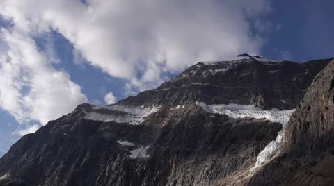 Clouds over Mount Edith Cavell Time Lapse Stock Footage 31824717