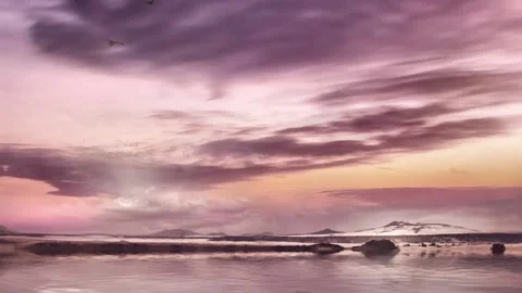 Clouds over mount landscape Video stock 132528347