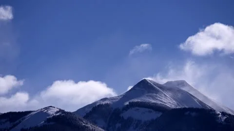 Clouds Over Mount Peale Time Lapse Stock-Footage 20438341