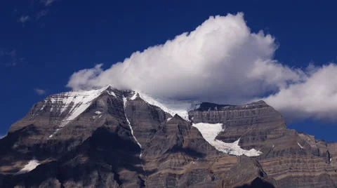 Clouds Over Mount Robson Time Lapse Part 2 Stock Footage 41016389