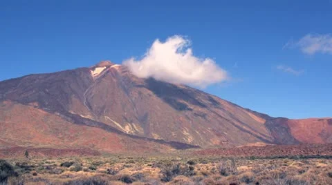 Clouds over Mount Teide, Tenerife Stock Footage 11061191