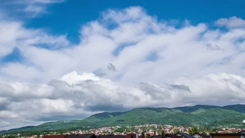 Clouds over the mountain 4K Video stock 99399148