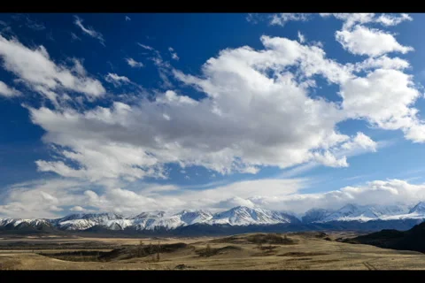 CLOUDS OVER MOUNTAIN CHAIN Stock Footage 51434600