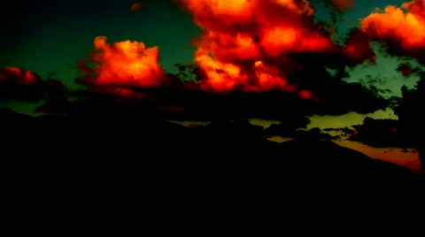 Clouds over the mountain Stock Footage 84812