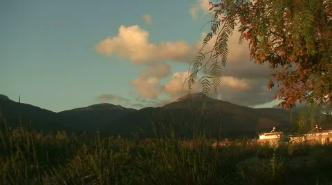 Clouds over the mountain Stock Footage 84816